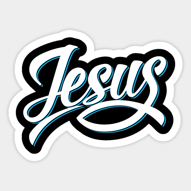 Jesus Sticker by worshiptee